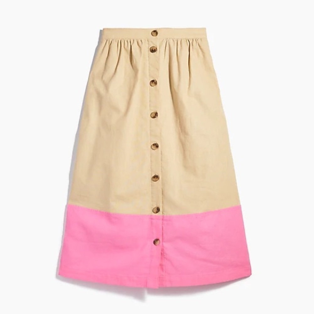 NWT Colorblock midi skirt